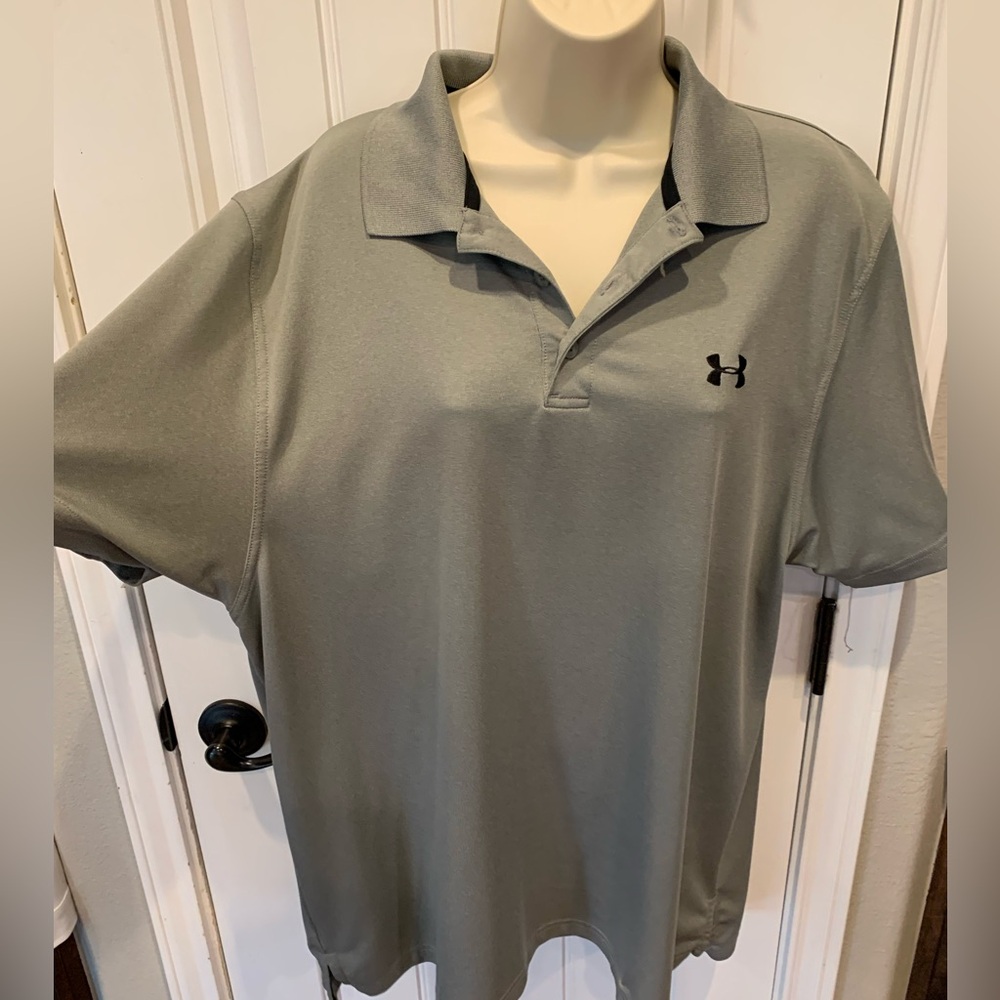Under Armour Grey Heat Gear Loose Polo